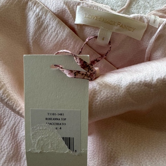 LoveShackFancy Roseanna Silk Sleeveless Crop Top NWT S in Macchiato - Picture 9 of 12